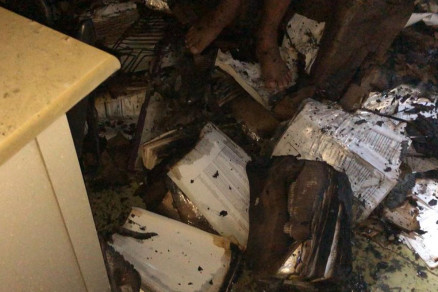 O incndio causou bastante destruio em alguns cmodos