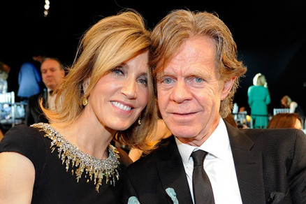 A atriz Felicity Huffman com o marido, o ator William Macy