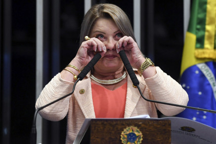 A senadora Selma Arruda, que fez desabafo e chorou no Senado