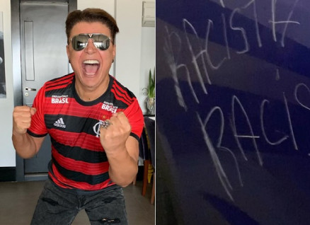 David Brazil tem o carro riscado com a palavra racista