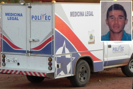 Corpo de Erick Jnior Souza (no detalhe) foi encaminhado ao IML da cidade