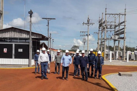 Equipe tcnica esteve na usina de San Matas, na Bolvia, onde gs natural  convertido em energia