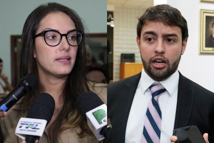 Os deputados Janaina Riva e Ulysses Moraes, que divergem sobre redu��o de V.I.