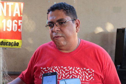 O presidente do Sintep, Valdeir Perereira