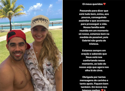 Karoline Calheiros, namorada de Gabriel Diniz, se pronuncia pela primeira vez aps morte do cantor 