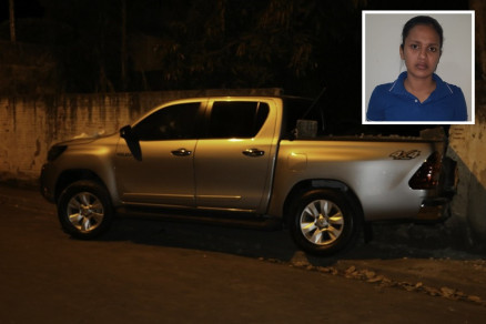 Deciso aponta que Brenda Lopes (no detalhe) usou relacionamento para tentar roubar a caminhonete da vtima