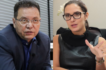 O presidente da AL, Eduardo Botelho, e a vice, Janaina Riva: divergncia de opinies