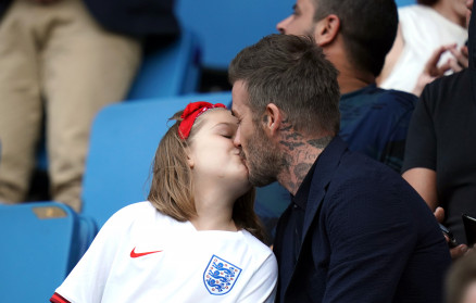 David Beckham e a filha Harper