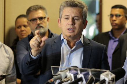 O governador Mauro Mendes, que defendeu PEC paralela pra incluso de Estados na reforma da Previdncia