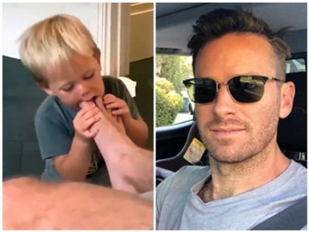 Armie Hammer e o filho Ford 