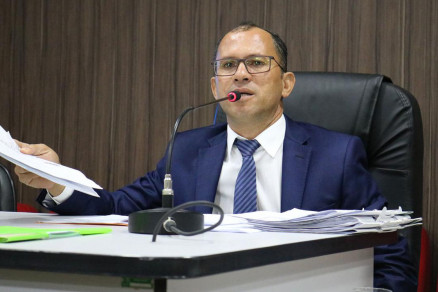 Fbio Tardin, o Fabinho (DEM), durante fala 