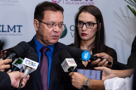 O presidente da Assembleia, Eduardo Botelho, e a vice-presidente da AL, deputada Janaina Riva