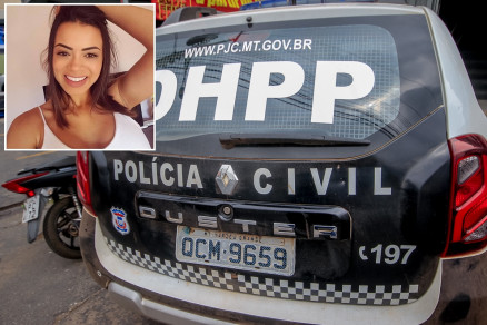 Julia Barbosa (no detalhe) que morreu ap�s ser baleada em Sorriso