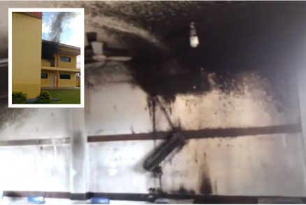 Fogo figou restrito a apenas uma sala de aula, segundo os bombeiros