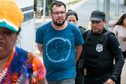 O jornalista Leitor Heitor Miranda, que est� preso na PCE