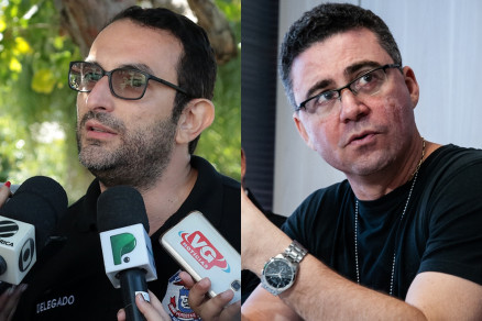Os delegados da Polcia Civil Lindomar Tofoli e Anderson Veiga