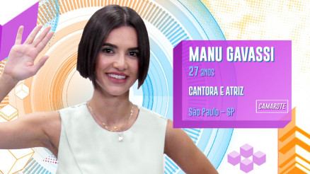 A atriz e cantora Manu Gavassi  uma das participantes do programa