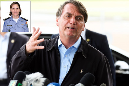 A tenente-coronel Rubia Fernanda (no detalhe) que  apontada como a candidato do presidente Jair Bolsonaro