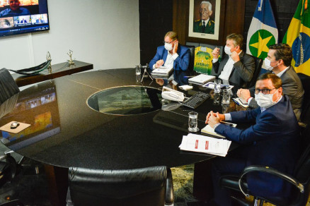 Governador e secretrios participaram de teleconferncia com o presidente Jair Bolsonaro