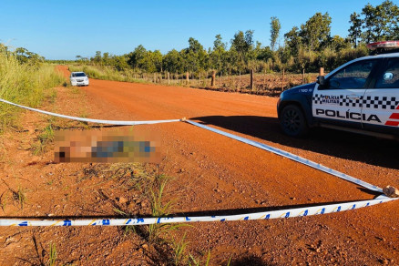 O local onde o corpo foi encontrado na regio do Ribeiro do Lipa