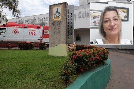 Alessandra Brbara (no detalhe) estava internada no Pronto-Socorro de Cuiab