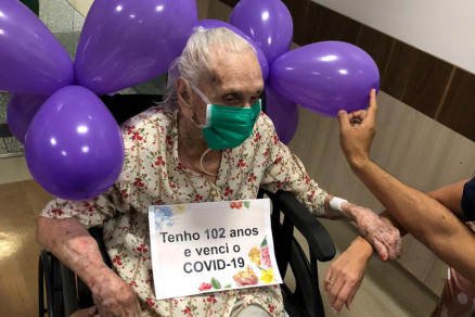 Anna Augusta Oliveira Monteiro, que est� curada da Covid-19