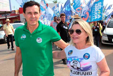 O empresrio Gilberto Possamai com a ex-senadora Selma Arruda