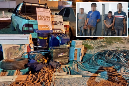 Equipamentos foram recuperados e ladres presos pela Rotam