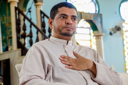 O sheik Abdussalam Almansori, l�der da Mesquita de Cuiab�