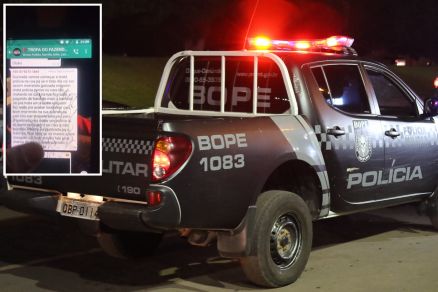 Mensagem foi mandada em grupo aps confronto com o Bope