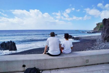 Y.A.M. e o pai em viagem que realizaram juntos: amor desde os primeiros anos de vida