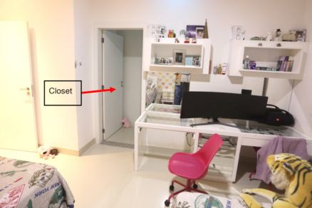 Quarto e o closet onde Isabele Ramos, de 14 anos, foi morta