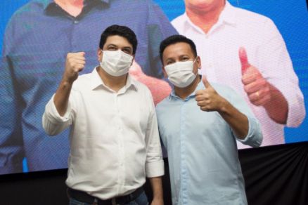 Os candidatos a prefeito e vice de Vrzea Grande, Kalil Baracat e Jos Hazama