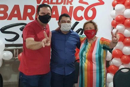 Os petistas Valdir Barranco, Julier Sebastio e Enelinda Scala 
