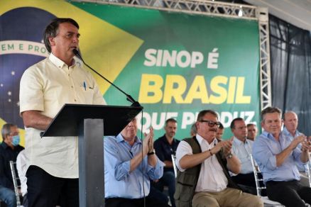 O presidente Jair Bolsonaro, que esteve em Mato Grosso