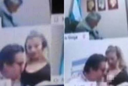 Deputado flagrado beijando os seios de sua mulher