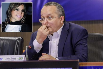 O ex-governador Pedro Taques, que foi criticado pela advogada Haveny Metello Taques (no detalhe)