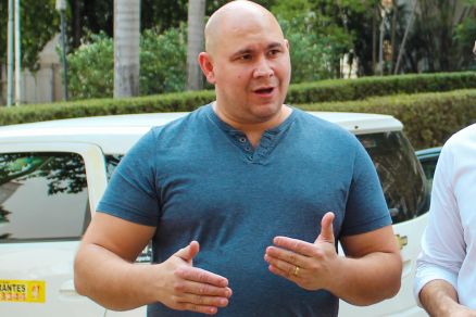 O candidato a prefeito de Cuiab, Ablio Jnior: apresentao de propostas na Fiemt