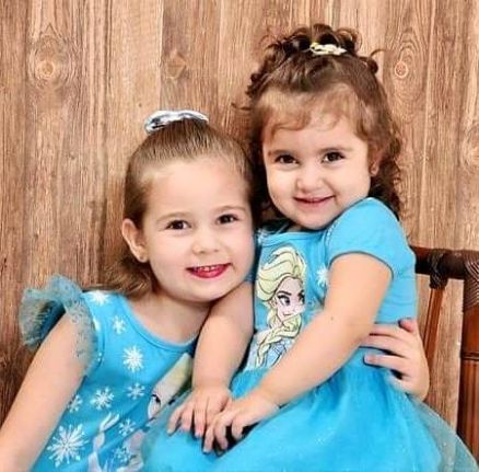 As irm�s Maria Eduarda e Maria Ant�nia, de 3 e 6 anos