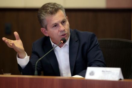O governador Mauro Mendes, que voltou a fazer crticas ao VLT