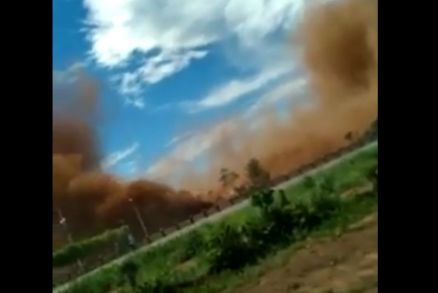 A exploso teria ocorrido aps um vazamento de gs nas proximidades da rodovia