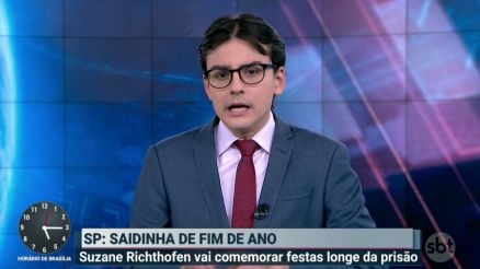 Dudu Camargo durnate o Primeiro Impacto, do SBT