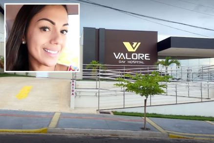 Keitiane Eliza da Silva (no detalhe), que morreu aps cirurgias plsticas na Clnica Valore Day