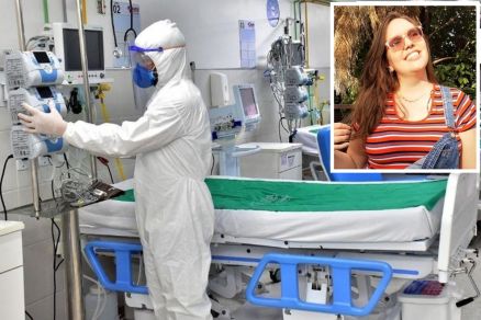 Micaelly Larissa Ignatz Macedo (no detalhe) morreu nesta quinta (29) por complicaes da Covid-19