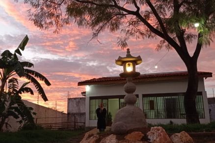 O templo budista de Cuiab�, que est� arrecadando doa��es