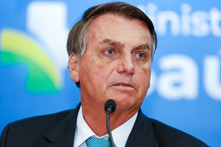 O presidente Jair Bolsonaro, que atacou a imprensa em evento no interior paulista