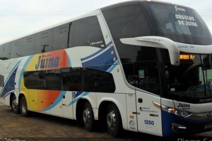 �nibus da Via��o Ju�na, que fechou contrato emergencial com o Governo