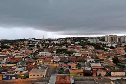 Foto da Capital momentos antes de chuva