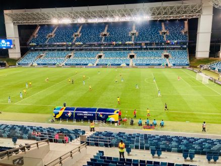 Na Arena Pantanal, na abertura da Copa Amrica neste domingo (13), a Colmbia venceu o Equador por 1 a 0 