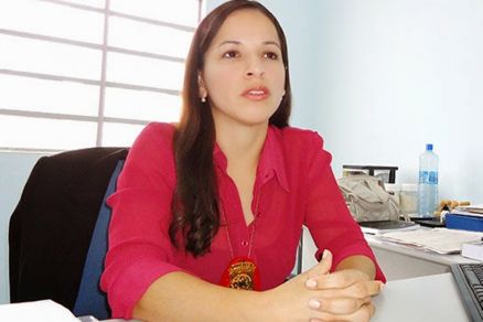 A delegada Liliane Diogo, que est investigando o crime 